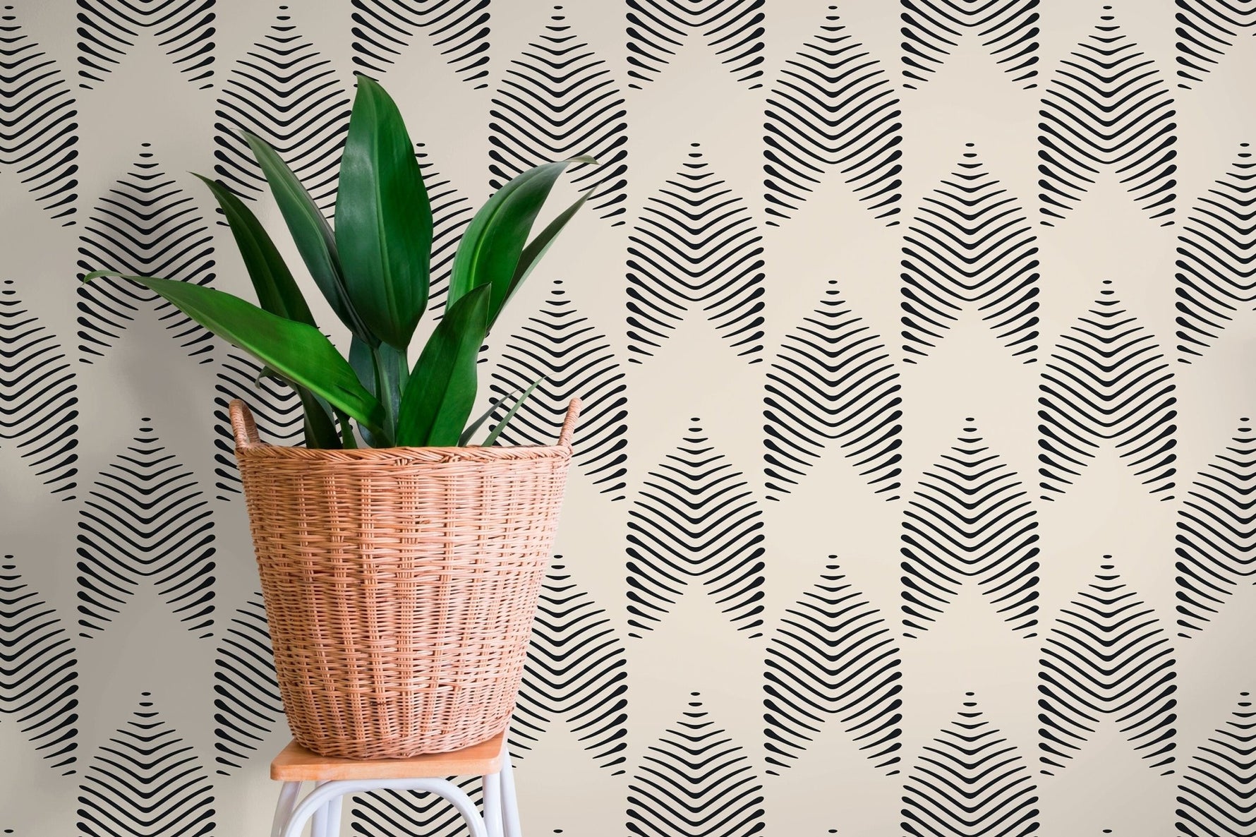 Geometric Herringbone Pattern Wallpaper - C774 - WallTrend