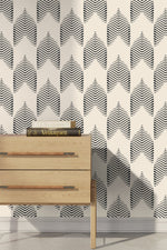 Geometric Herringbone Pattern Wallpaper - C774 - WallTrend