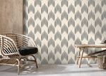 Geometric Herringbone Pattern Wallpaper - C774 - WallTrend