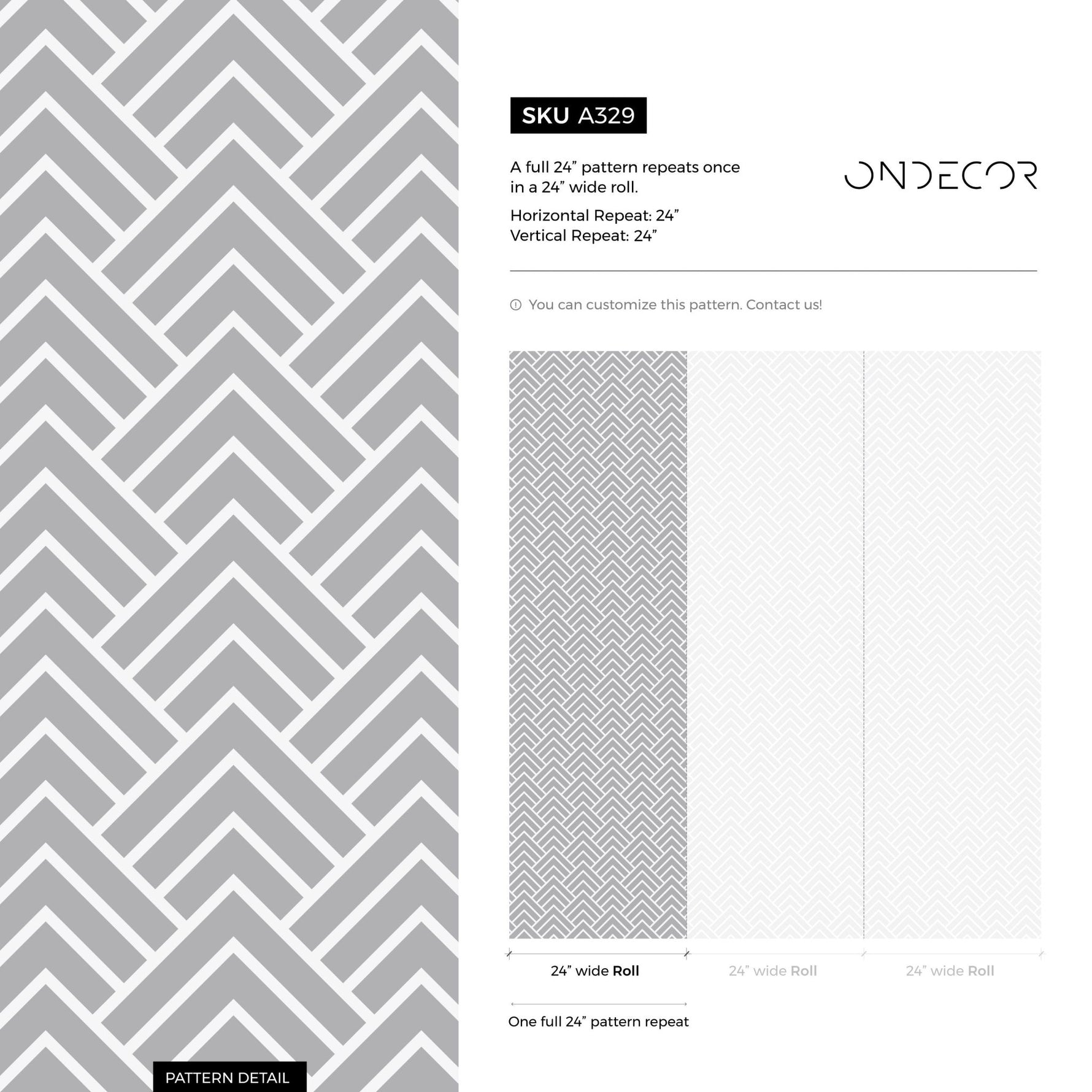 Geometric Herringbone Wallpaper - A329 - WallTrend