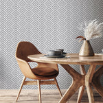 Geometric Herringbone Wallpaper - A329 - WallTrend