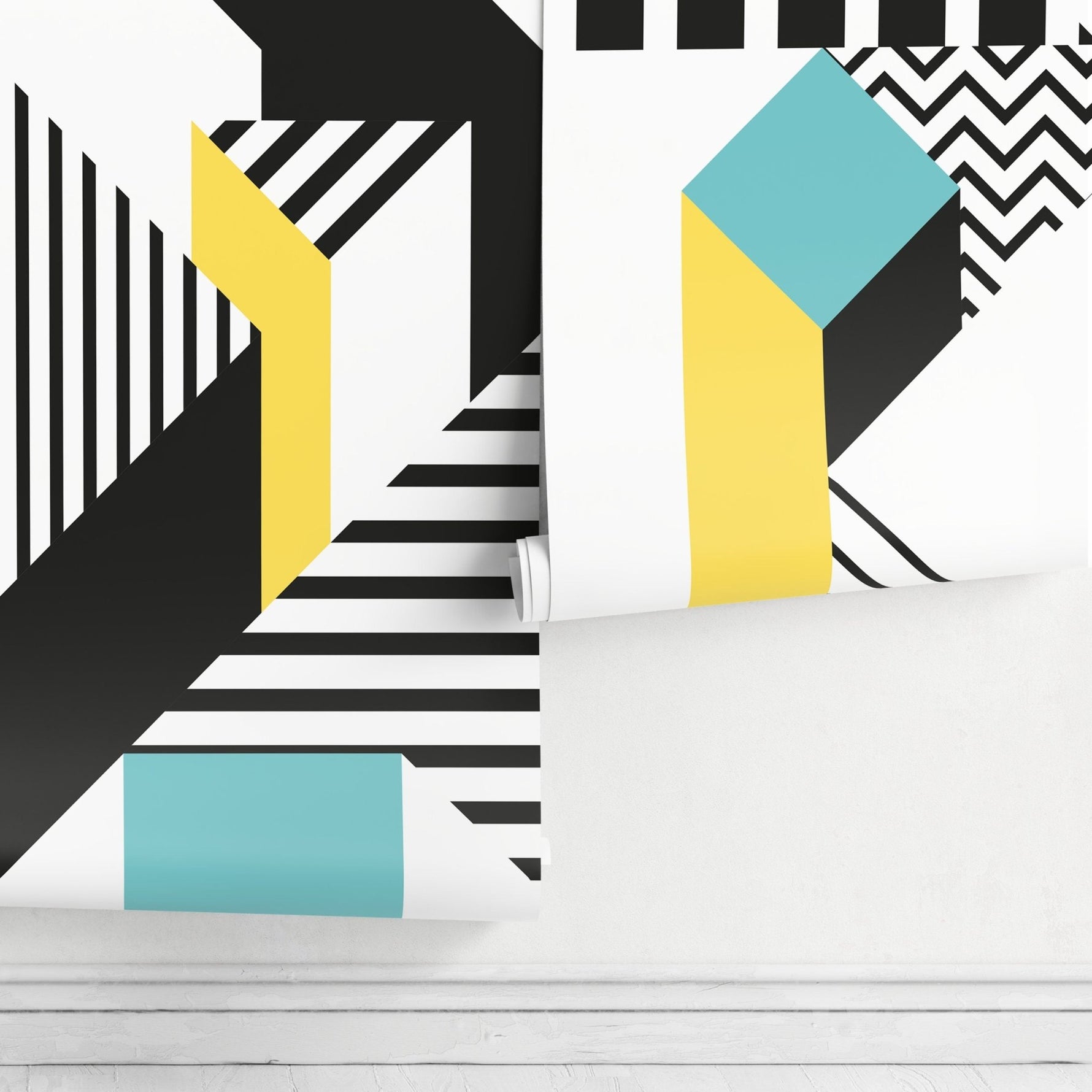 Geometric Illusion Wallpaper - B042 - WallTrend