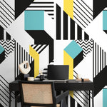 Geometric Illusion Wallpaper - B042 - WallTrend