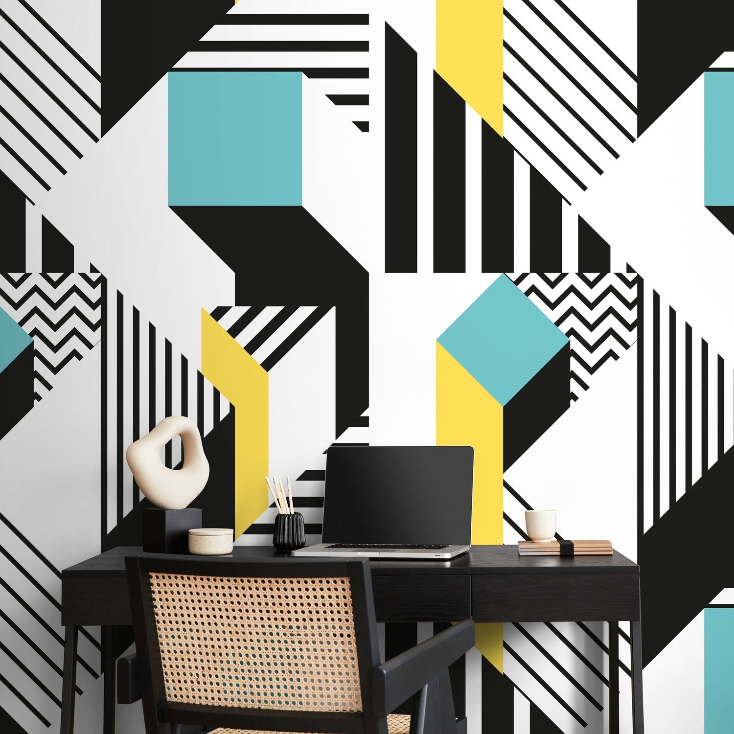 Geometric Illusion Wallpaper - B042 - WallTrend