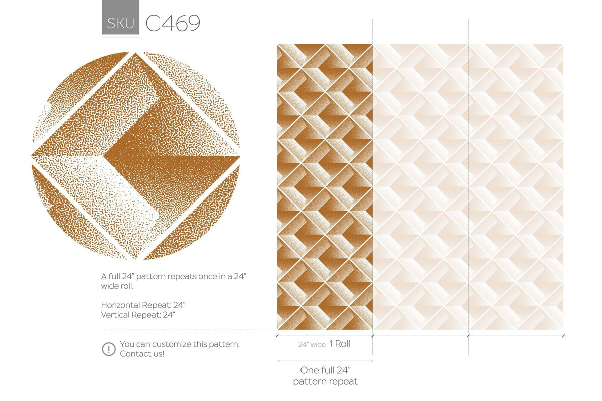 Geometric Illusion Wallpaper - C469 - WallTrend