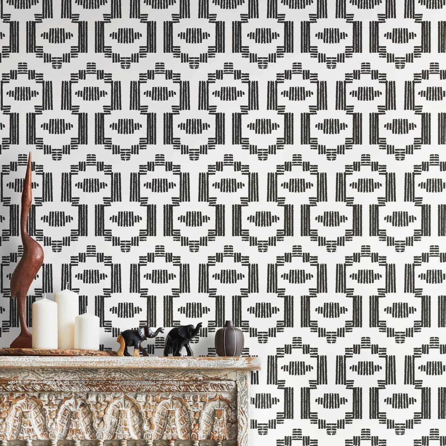 Geometric Illusion Wallpaper - C541 - WallTrend