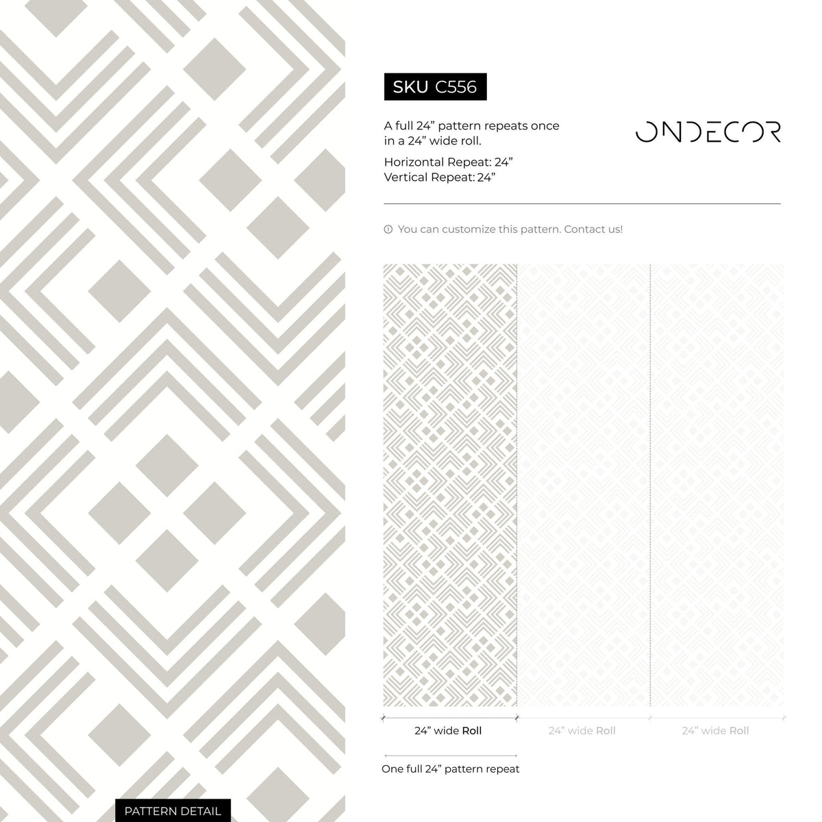 Geometric Illusion Wallpaper - C556 - WallTrend