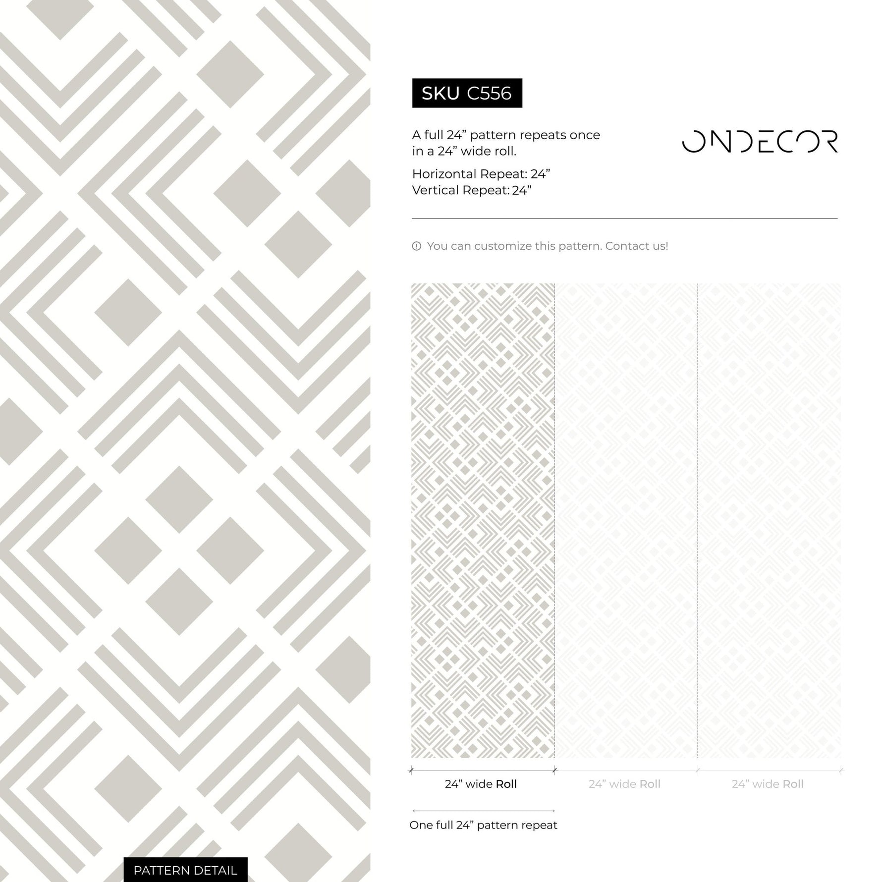 Geometric Illusion Wallpaper - C556 - WallTrend