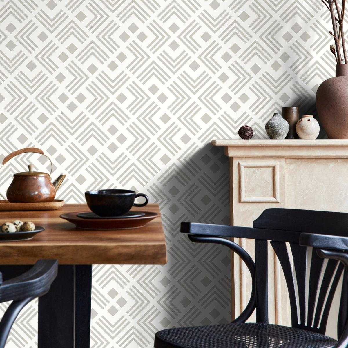 Geometric Illusion Wallpaper - C556 - WallTrend