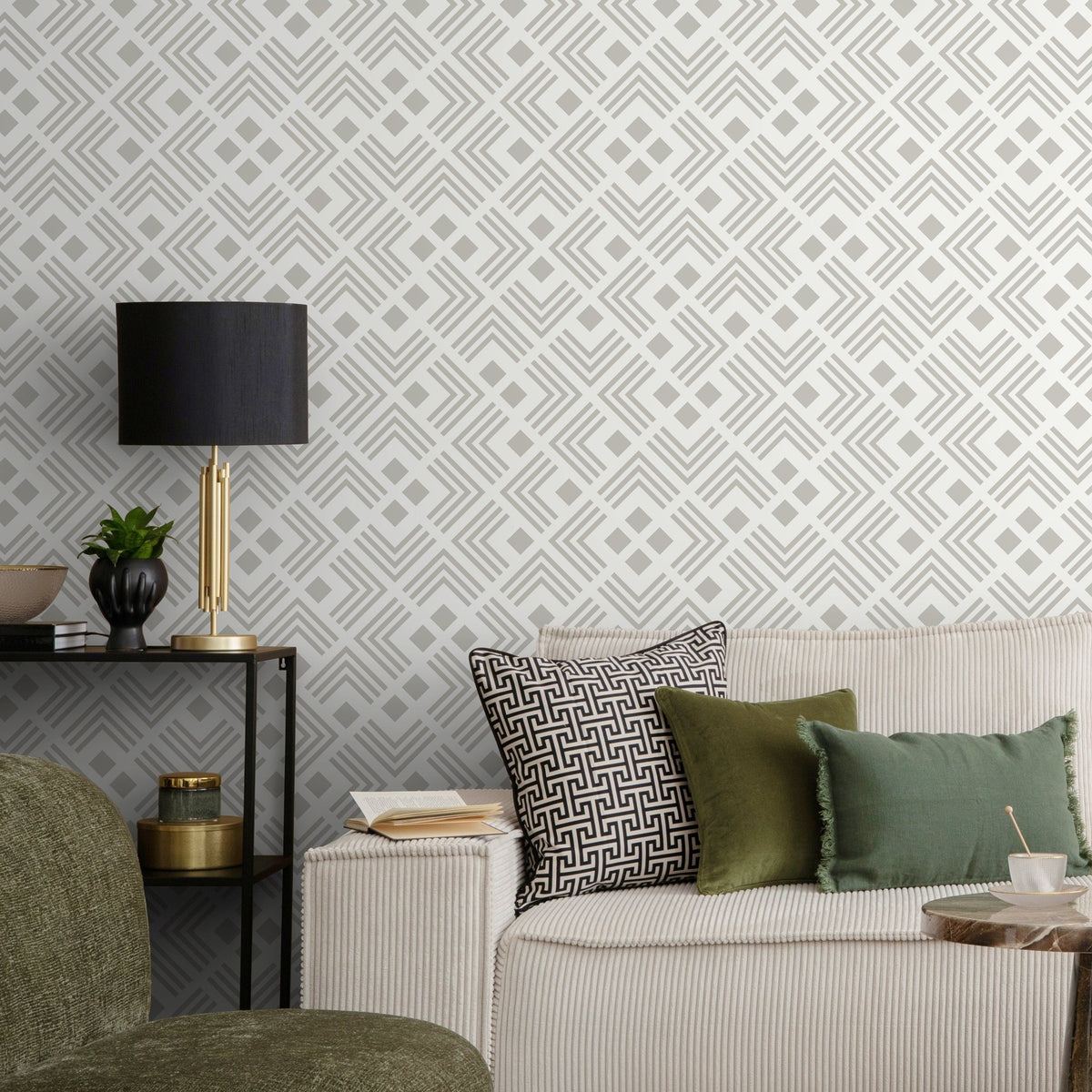 Geometric Illusion Wallpaper - C556 - WallTrend