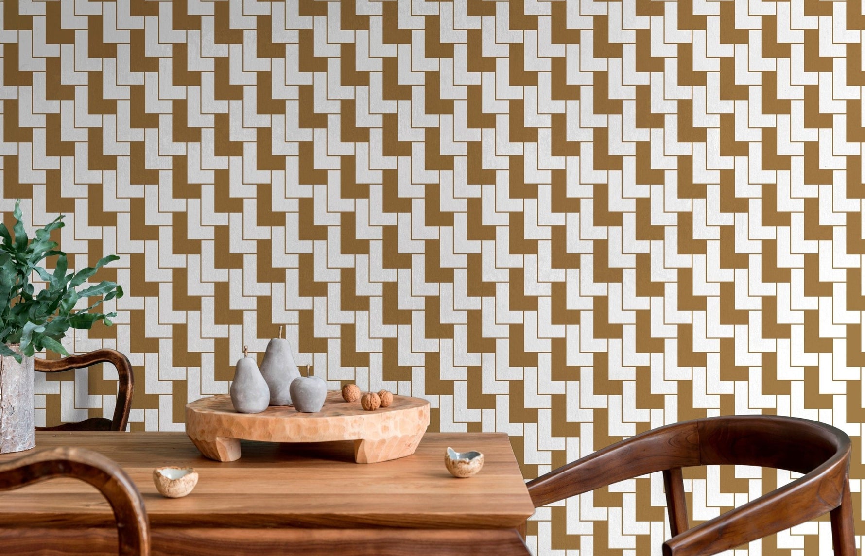 Geometric Labyrinth Wallpaper - C182 - WallTrend