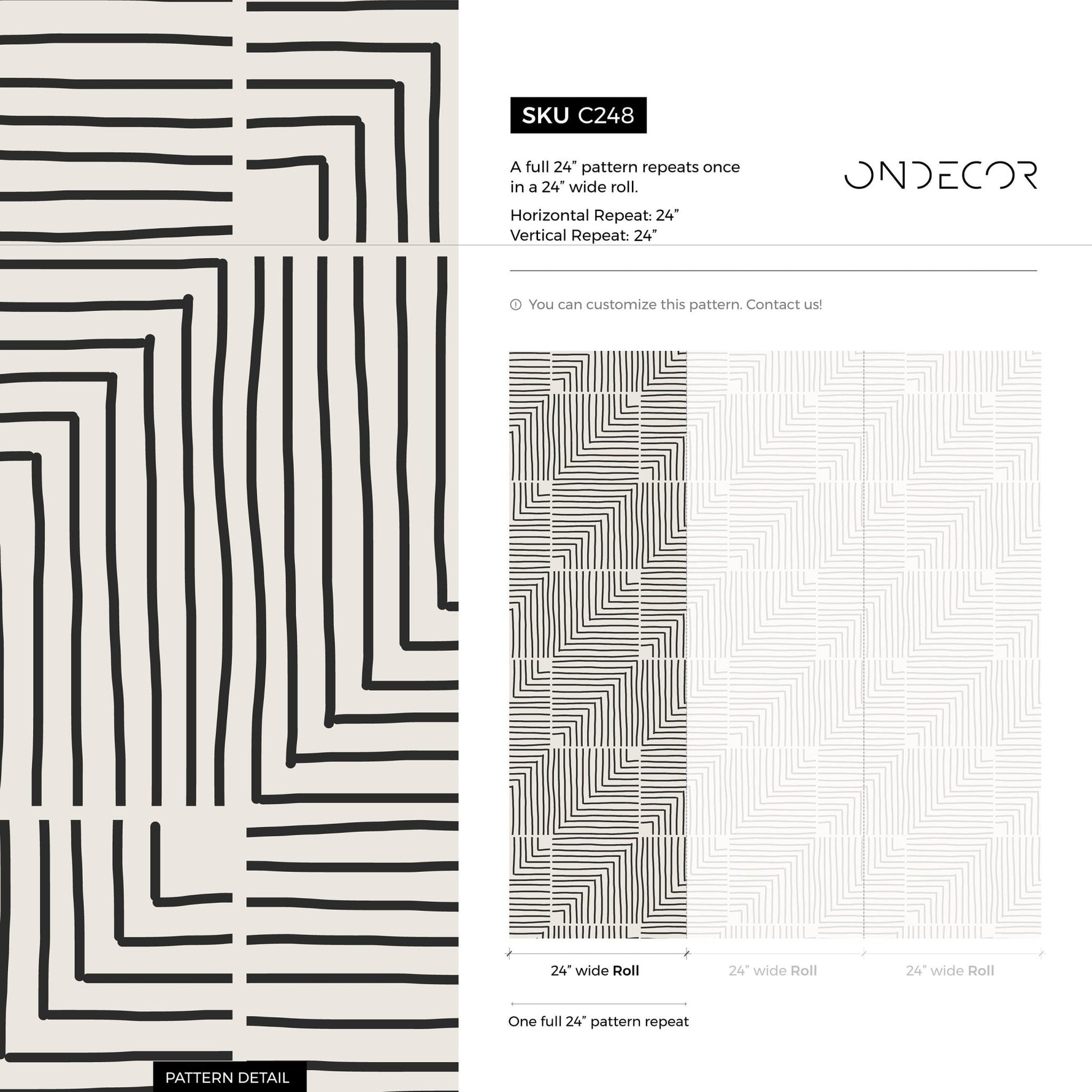 Geometric Labyrinth Wallpaper - C248 - WallTrend