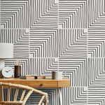 Geometric Labyrinth Wallpaper - C248 - WallTrend