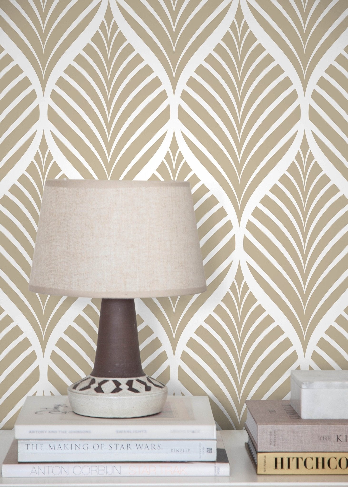 Geometric Leaf Pattern Wallpaper - C776 - WallTrend