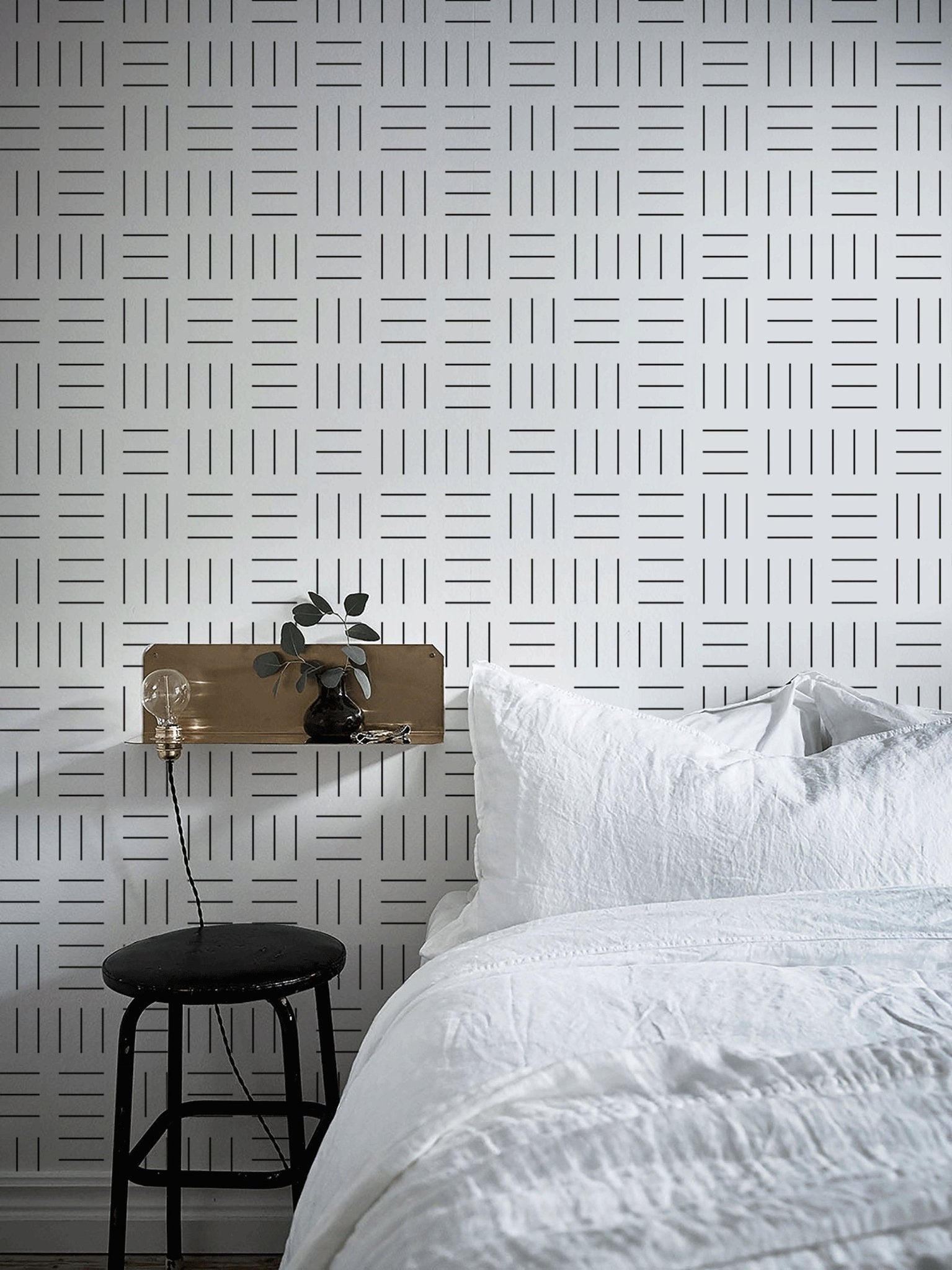Geometric Line Art Wallpaper - B105 - WallTrend