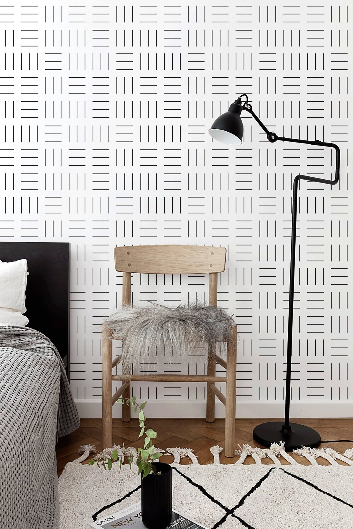 Geometric Line Art Wallpaper - B105 - WallTrend