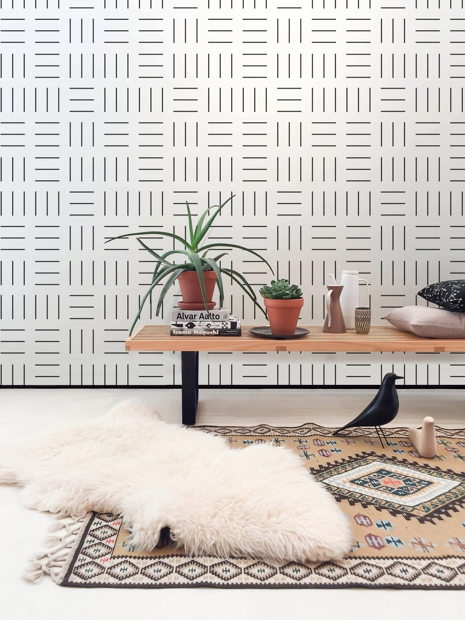 Geometric Line Art Wallpaper - B105 - WallTrend