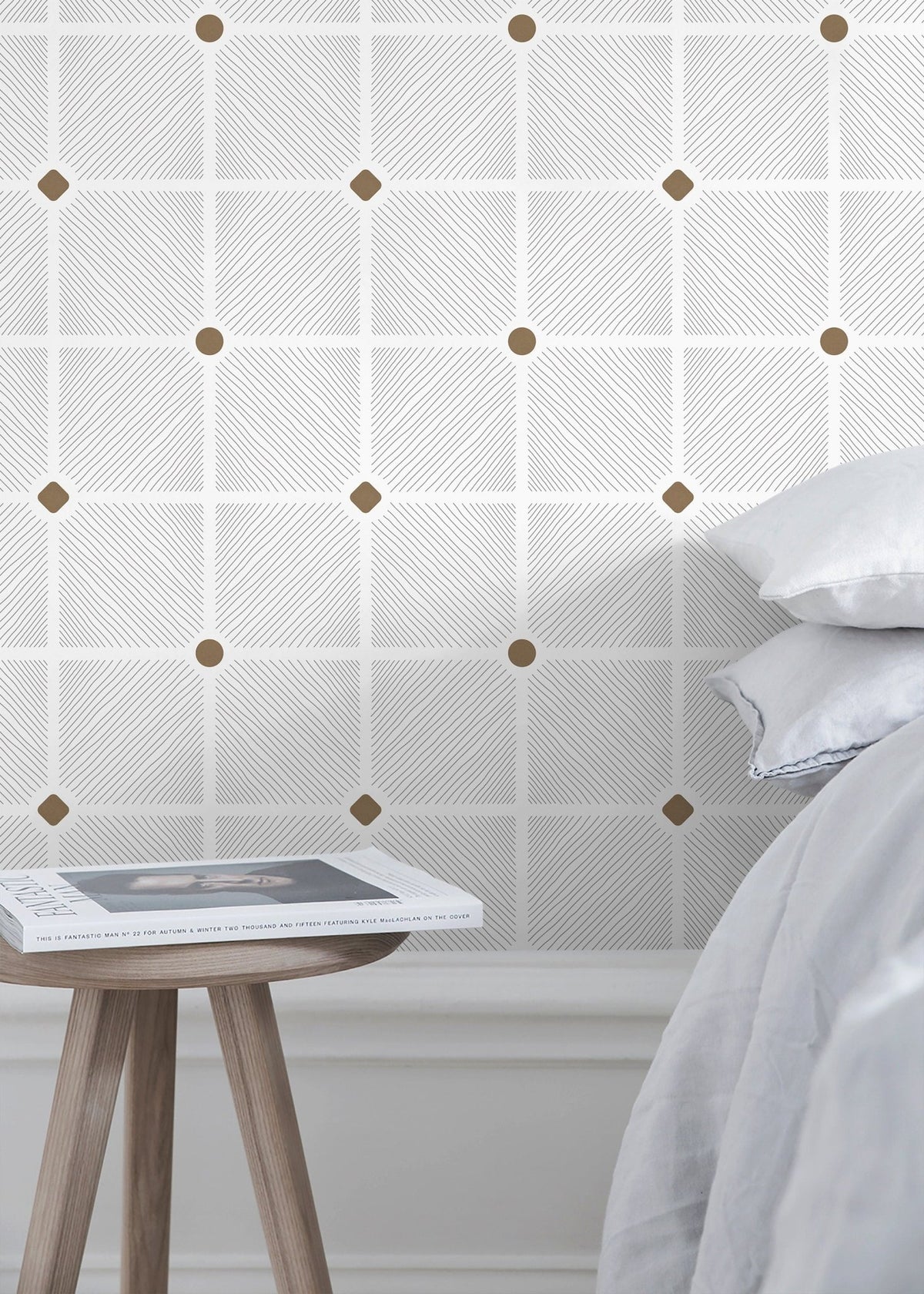 Geometric Line Art Wallpaper - C844 - WallTrend