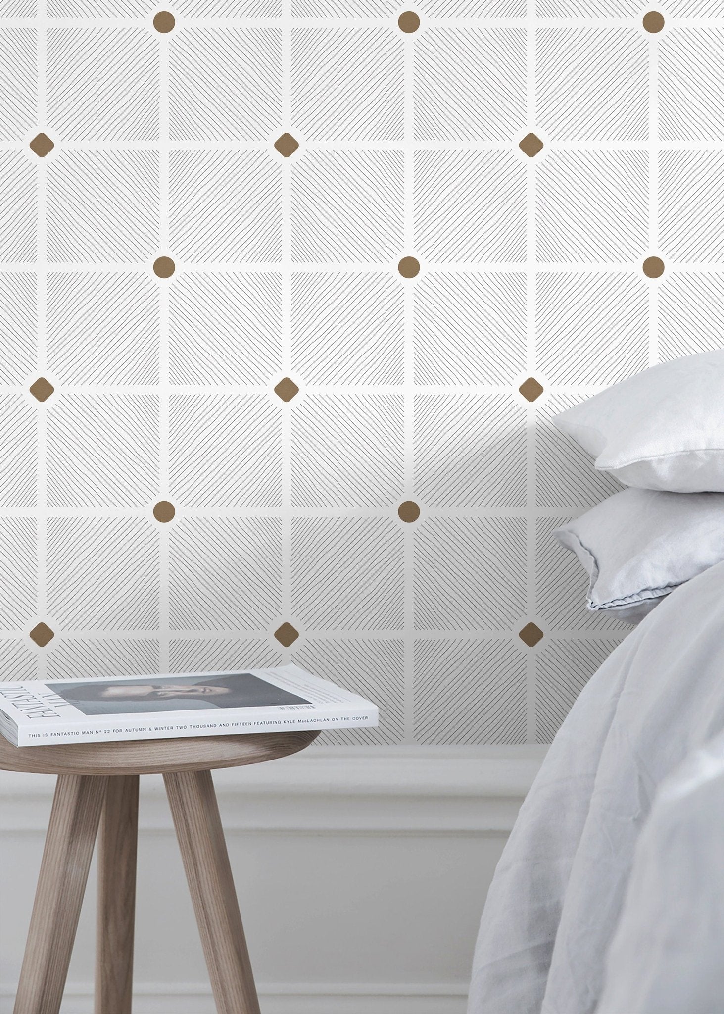 Geometric Line Art Wallpaper - C844 - WallTrend