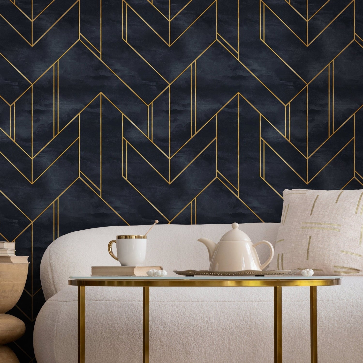 Geometric Lines Wallpaper - A239 - WallTrend