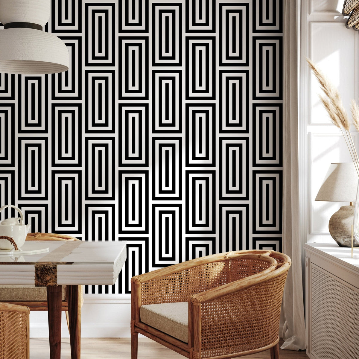 Geometric Lines Wallpaper - B098 - WallTrend