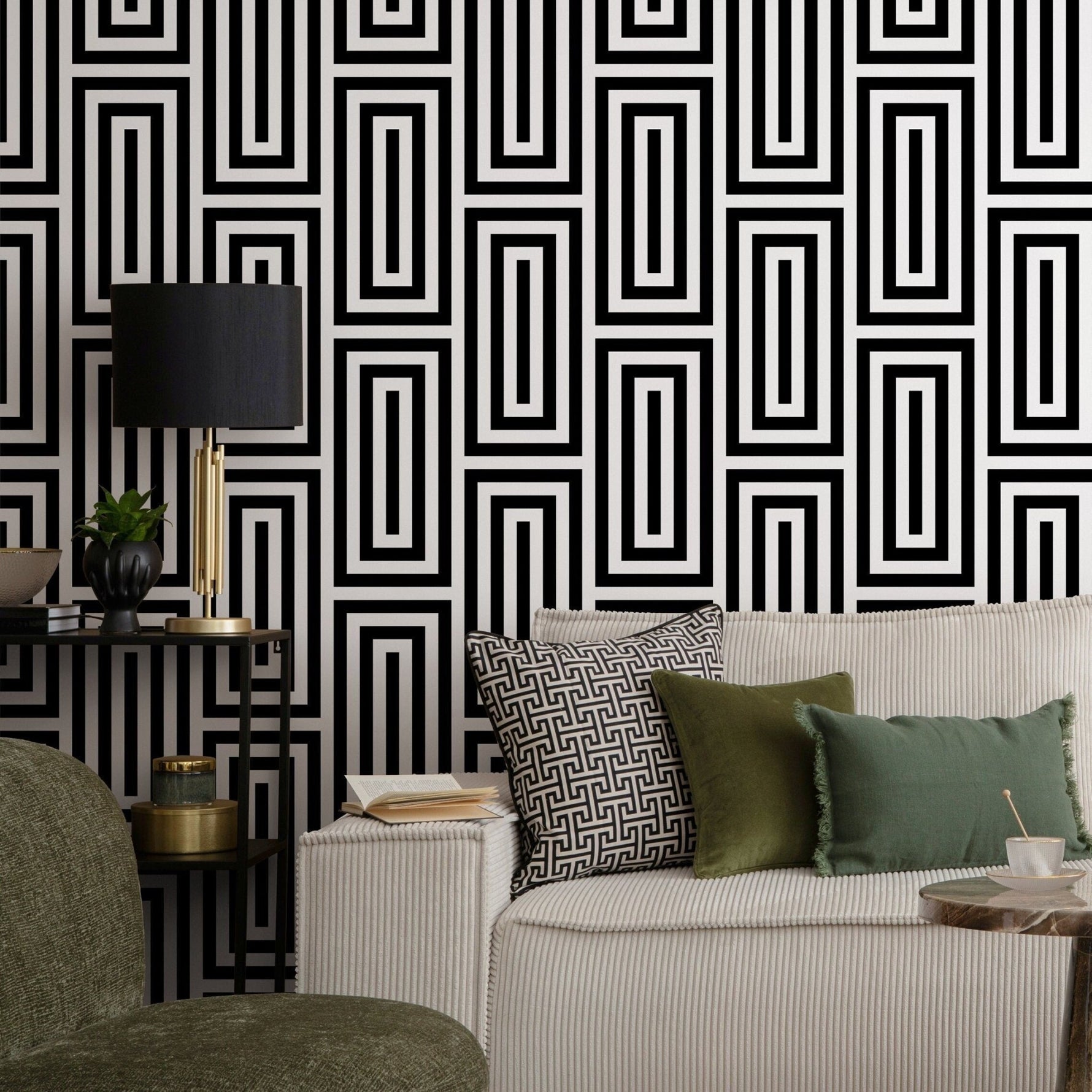 Geometric Lines Wallpaper - B098 - WallTrend