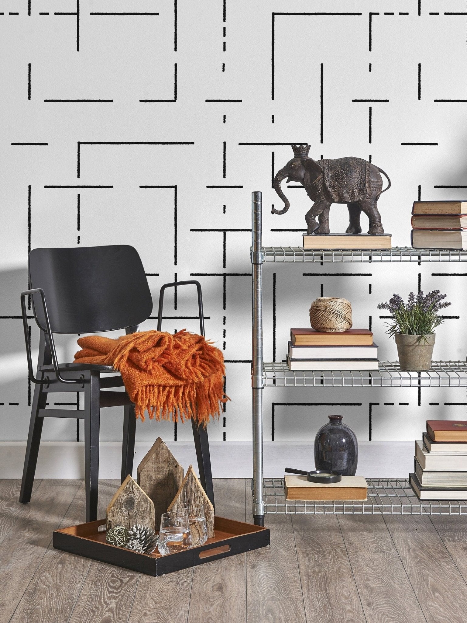 Geometric Lines Wallpaper - C536 - WallTrend