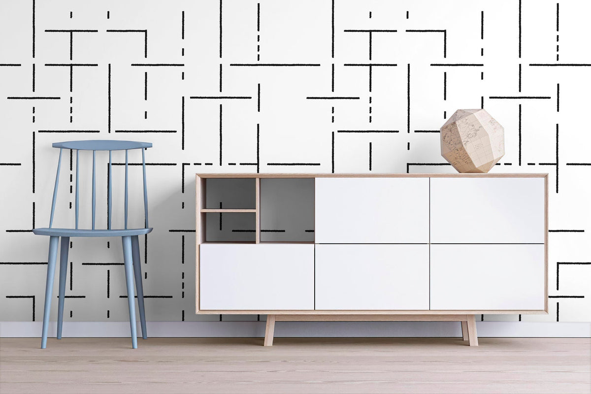 Geometric Lines Wallpaper - C536 - WallTrend