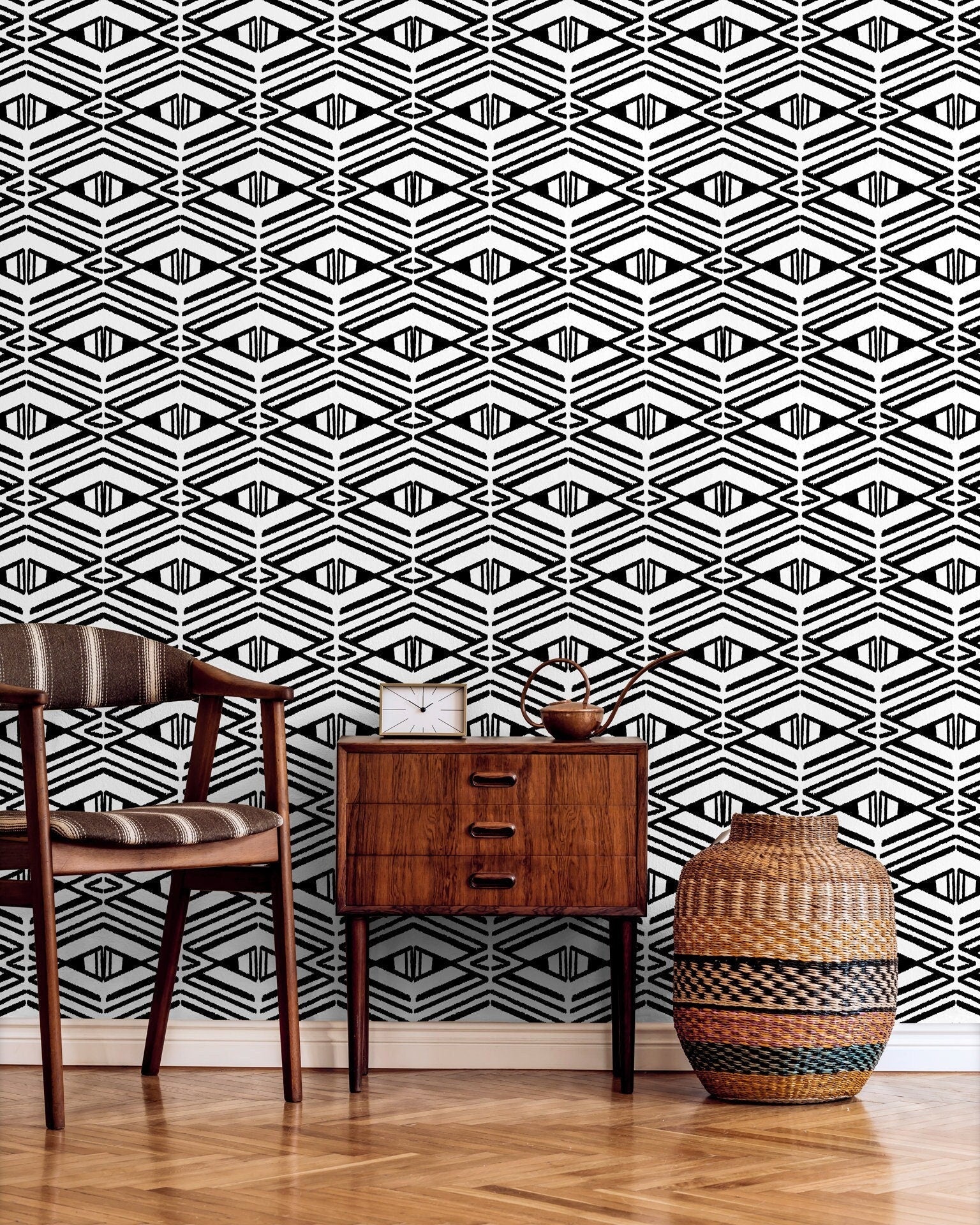 Geometric Lines Wallpaper - C539 - WallTrend