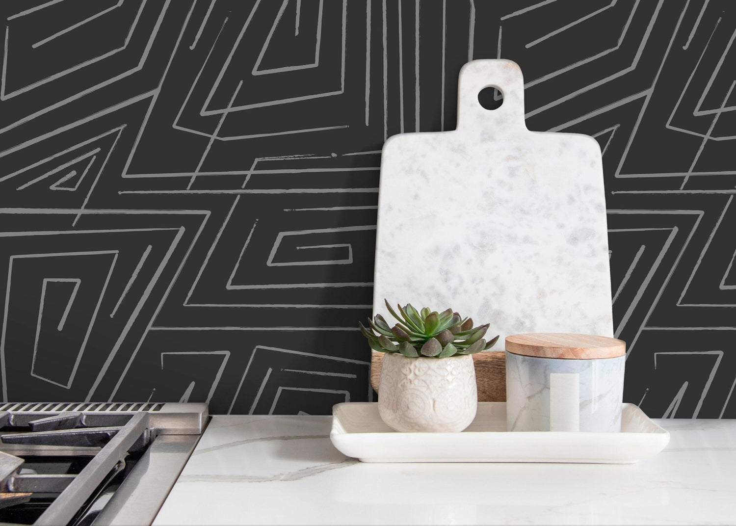 Geometric Maze Wallpaper - C529 - WallTrend