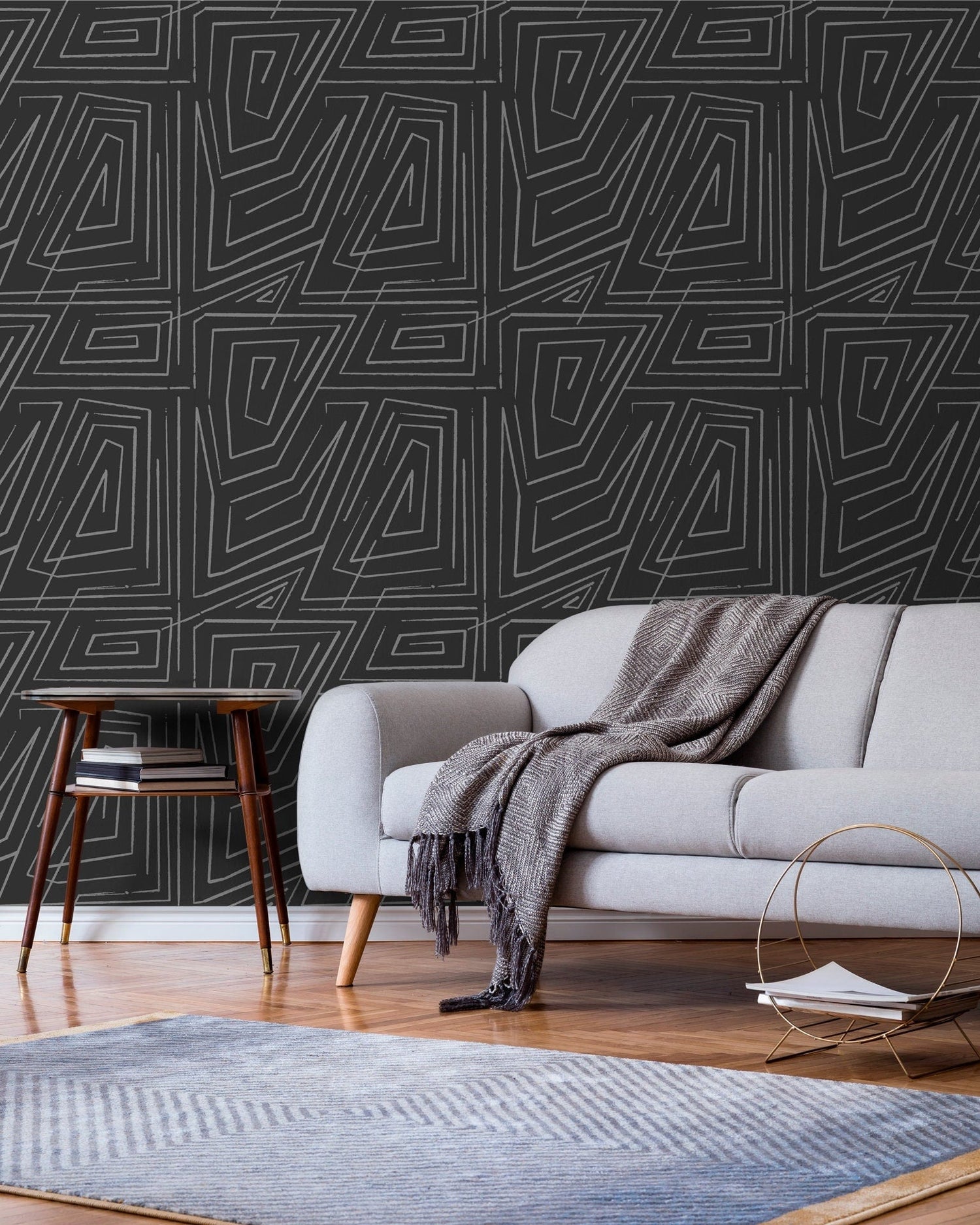 Geometric Maze Wallpaper - C529 - WallTrend