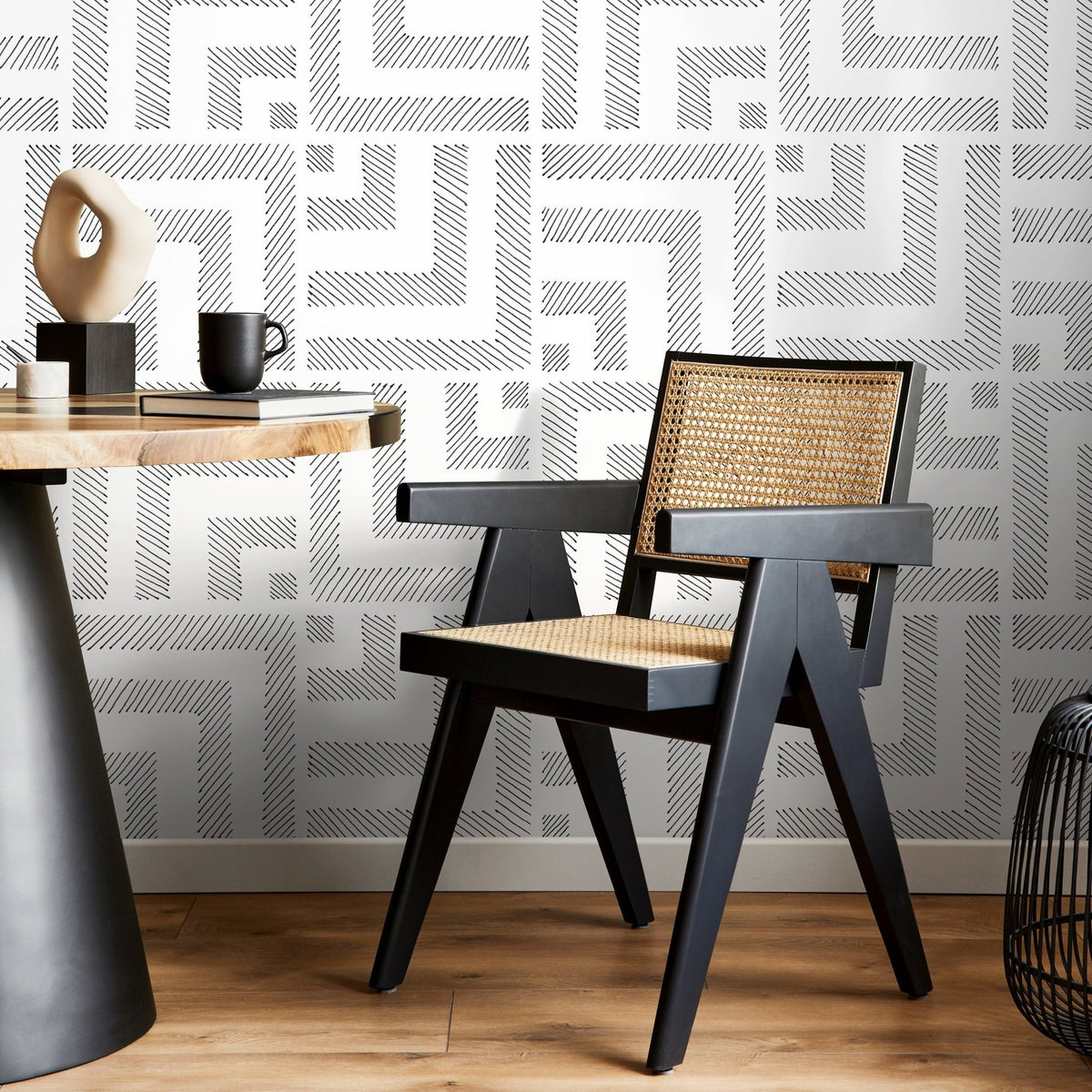 Geometric Maze Wallpaper - C762 - WallTrend