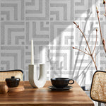 Geometric Maze Wallpaper - C762 - WallTrend