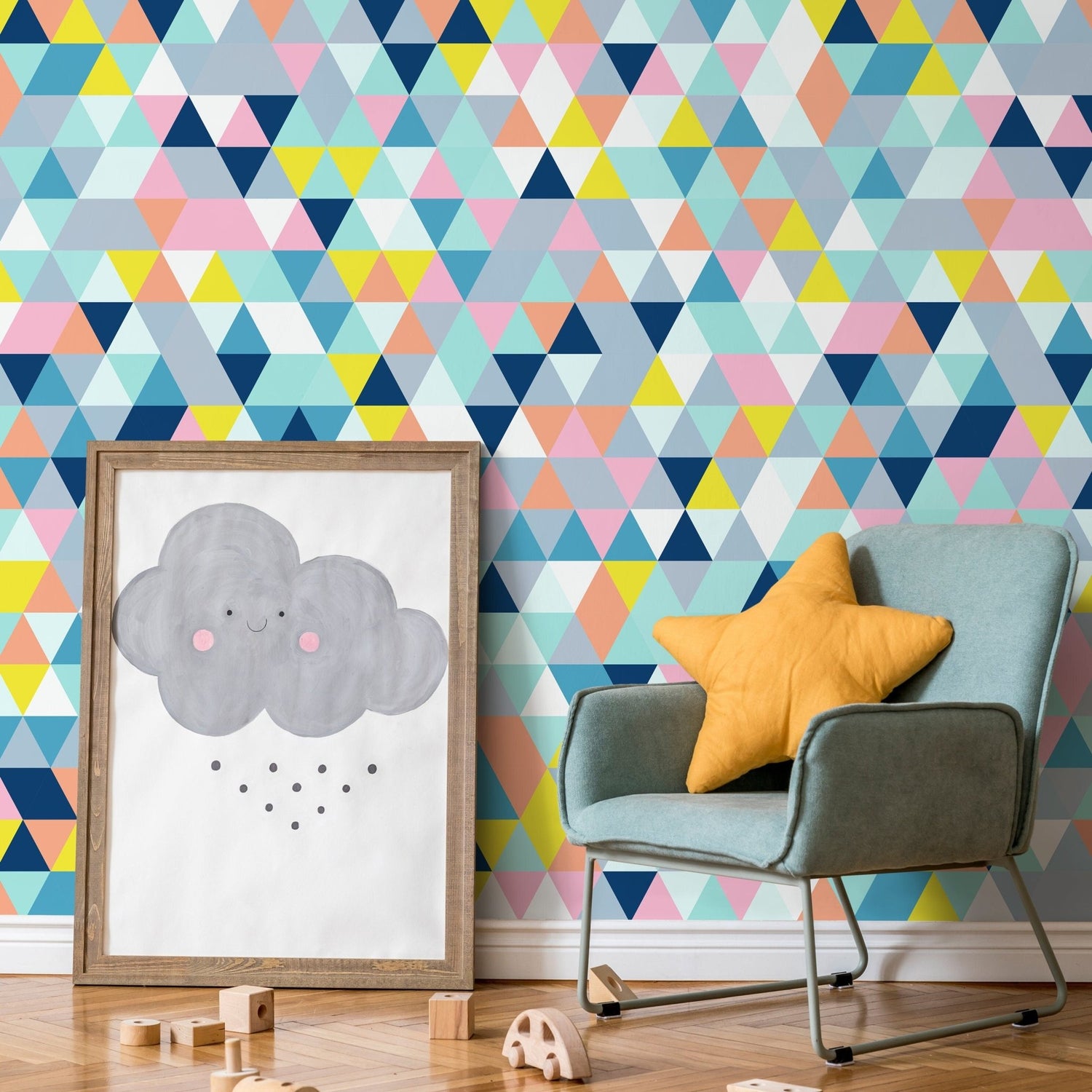 Geometric Mosaic Wallpaper - A876 - WallTrend