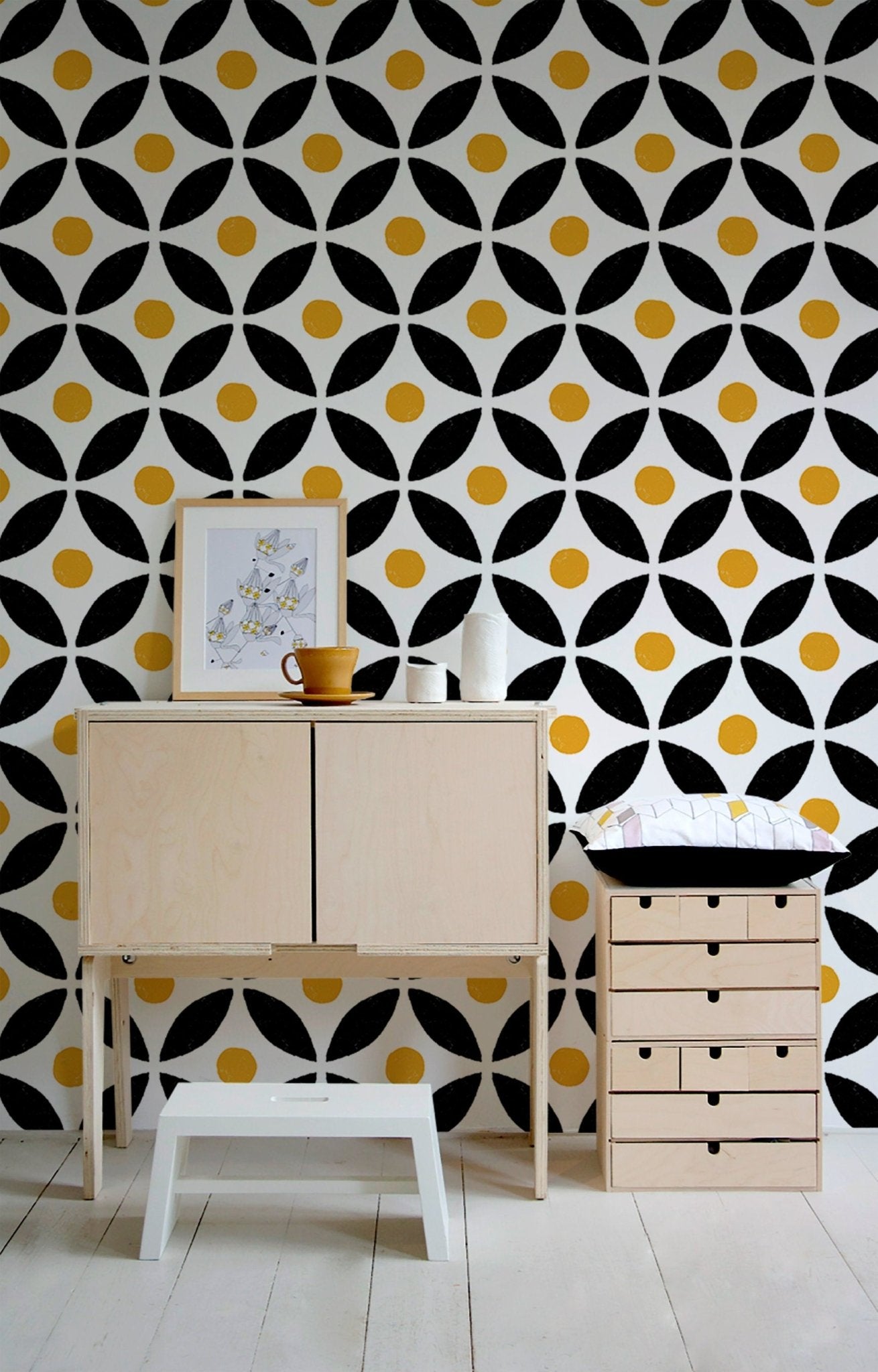 Geometric Nature Inspired Wallpaper - B437 - WallTrend