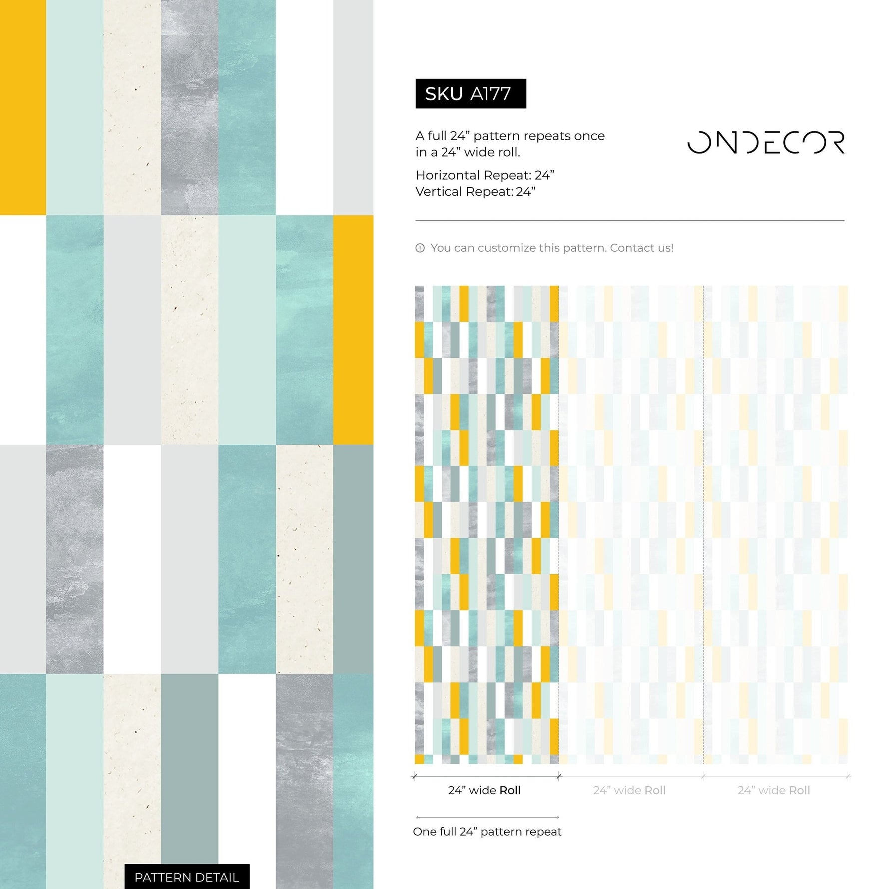 Geometric Pastel Stripe Wallpaper - A177 - WallTrend