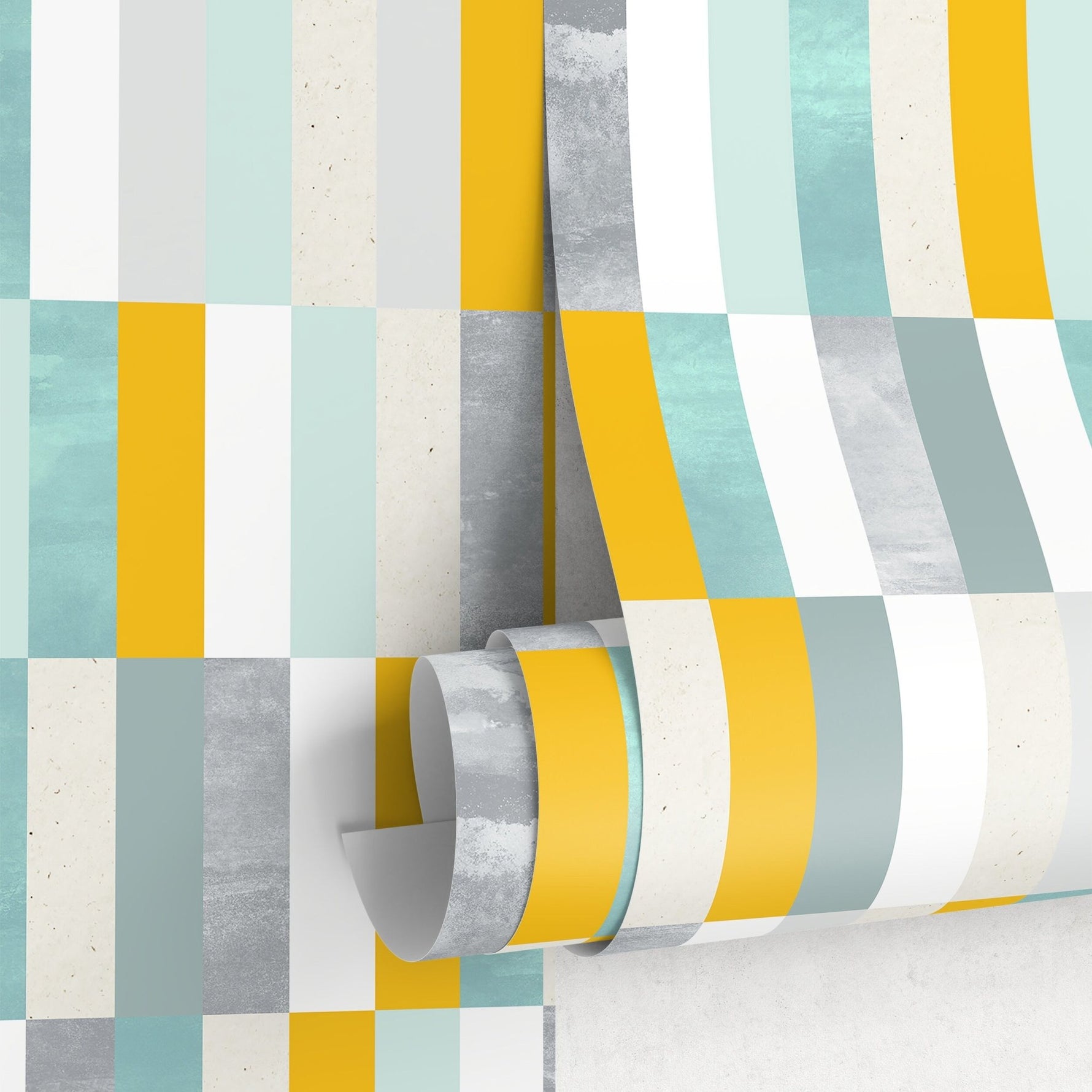 Geometric Pastel Stripe Wallpaper - A177 - WallTrend