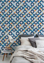 Geometric Petal Symphony Wallpaper - B085 - WallTrend