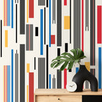 Geometric Rectangle Wallpaper Modern Wallpaper Peel and Stick and Traditional Wallpaper - D741 - WallTrend