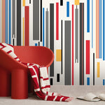 Geometric Rectangle Wallpaper Modern Wallpaper Peel and Stick and Traditional Wallpaper - D741 - WallTrend