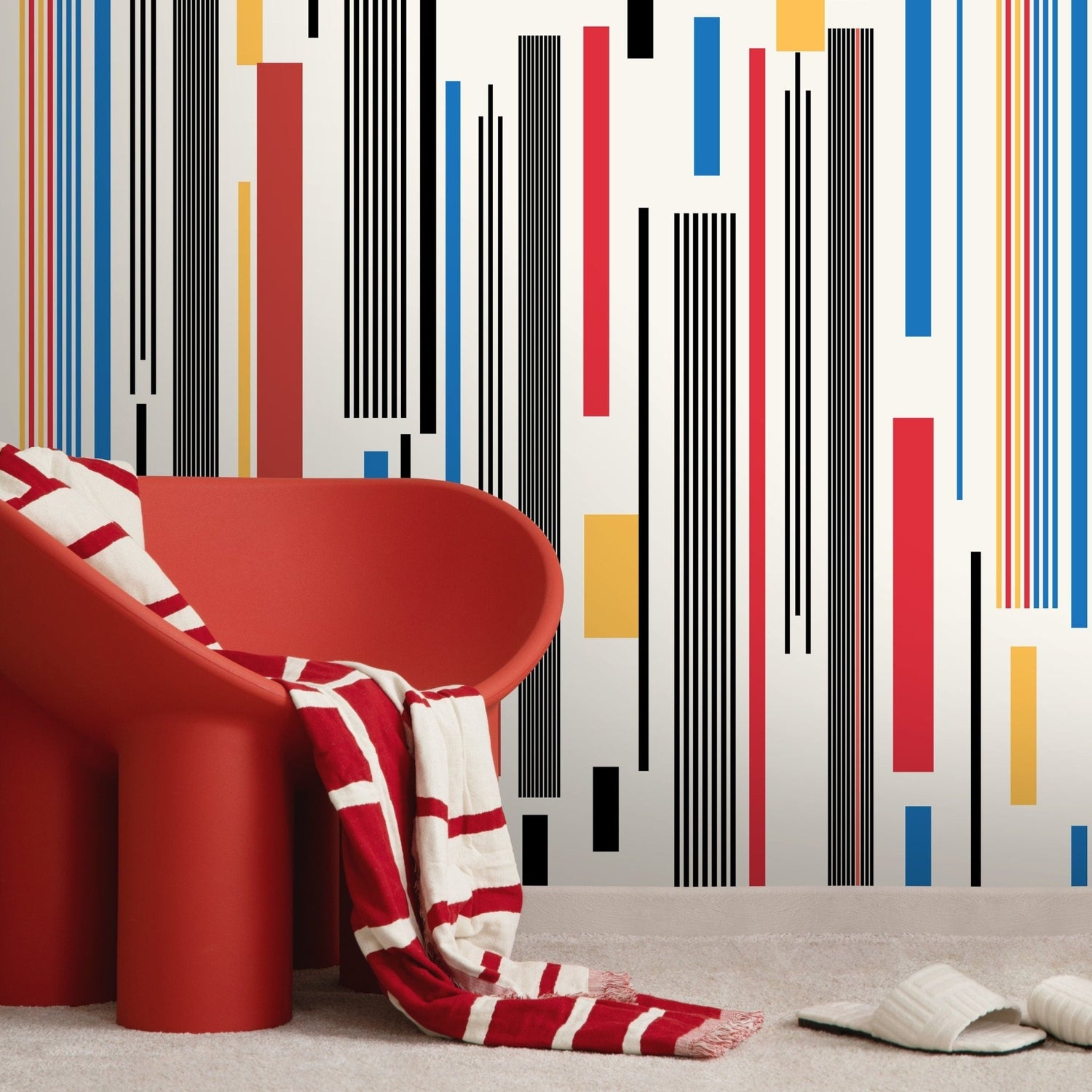 Geometric Rectangle Wallpaper Modern Wallpaper Peel and Stick and Traditional Wallpaper - D741 - WallTrend