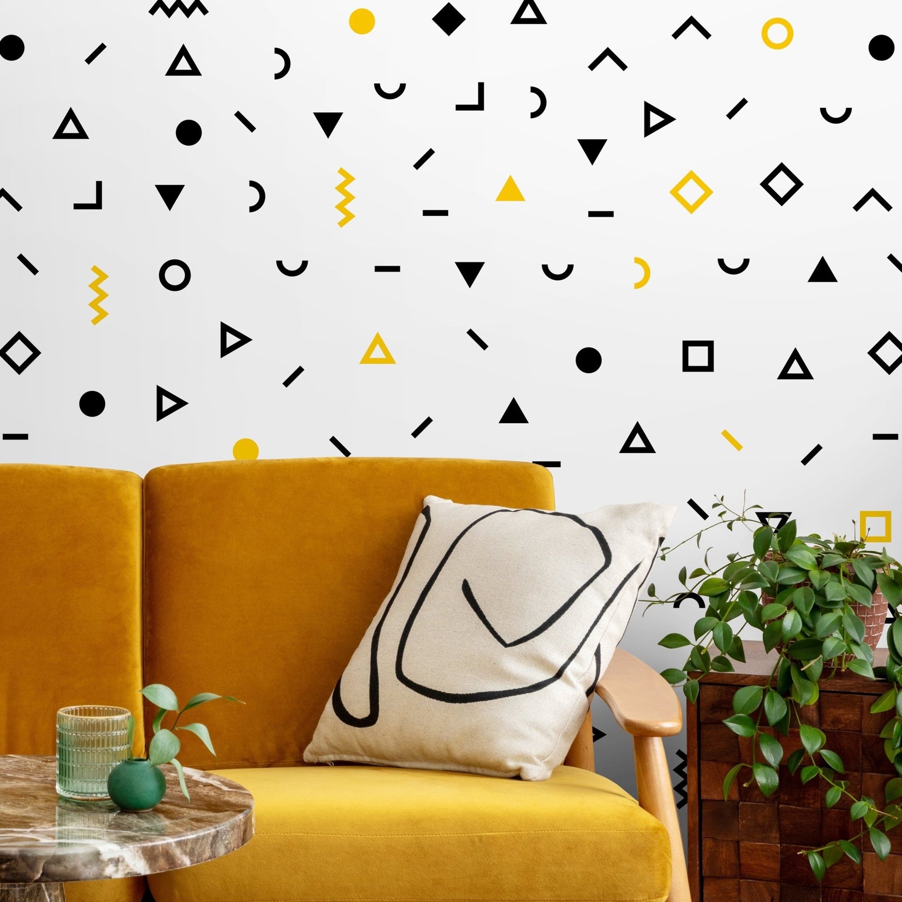 Geometric Shapes and Patterns Wallpaper - A041 - WallTrend