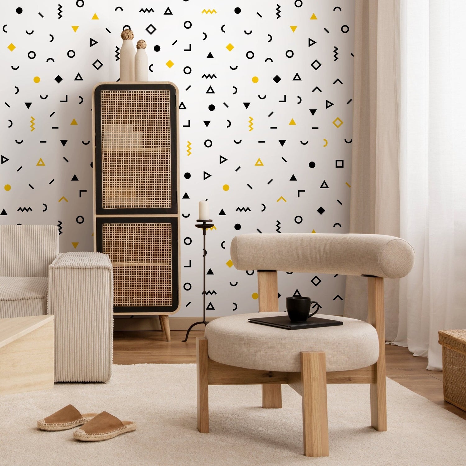 Geometric Shapes and Patterns Wallpaper - A041 - WallTrend