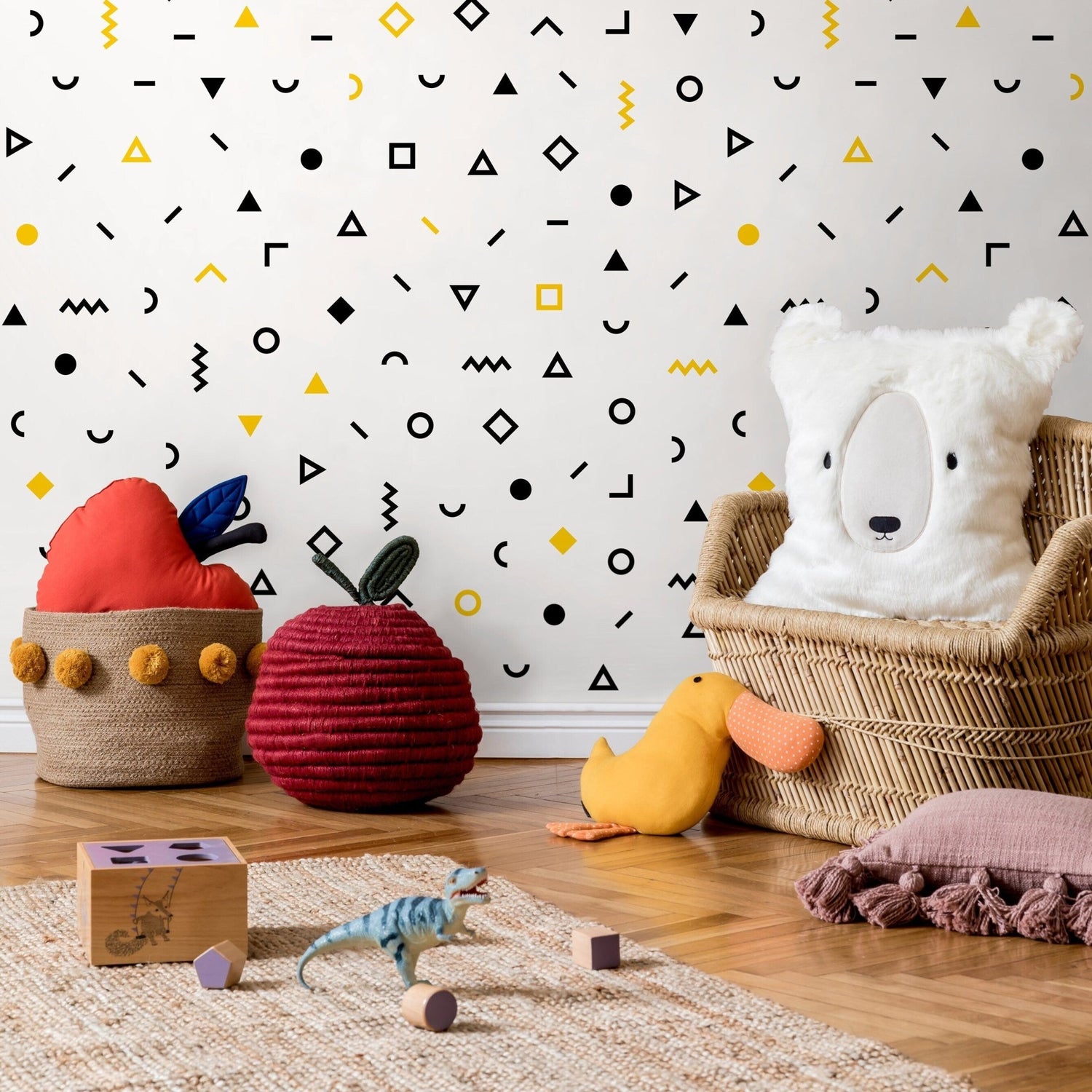Geometric Shapes and Patterns Wallpaper - A041 - WallTrend