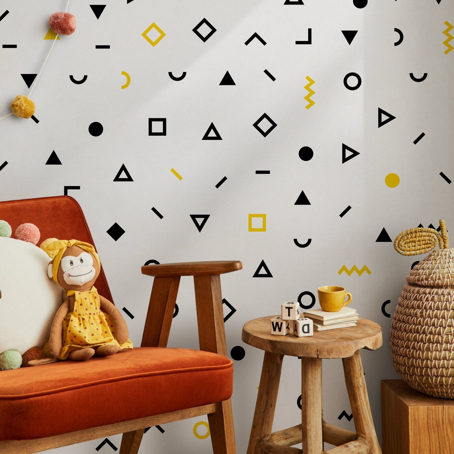 Geometric Shapes and Patterns Wallpaper - A041 - WallTrend