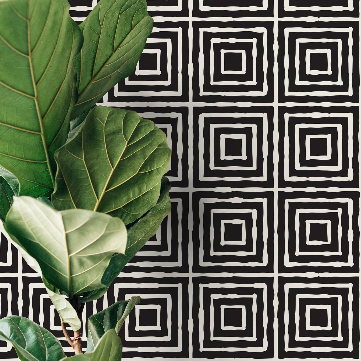 Geometric Squares Wallpaper - C315 - WallTrend