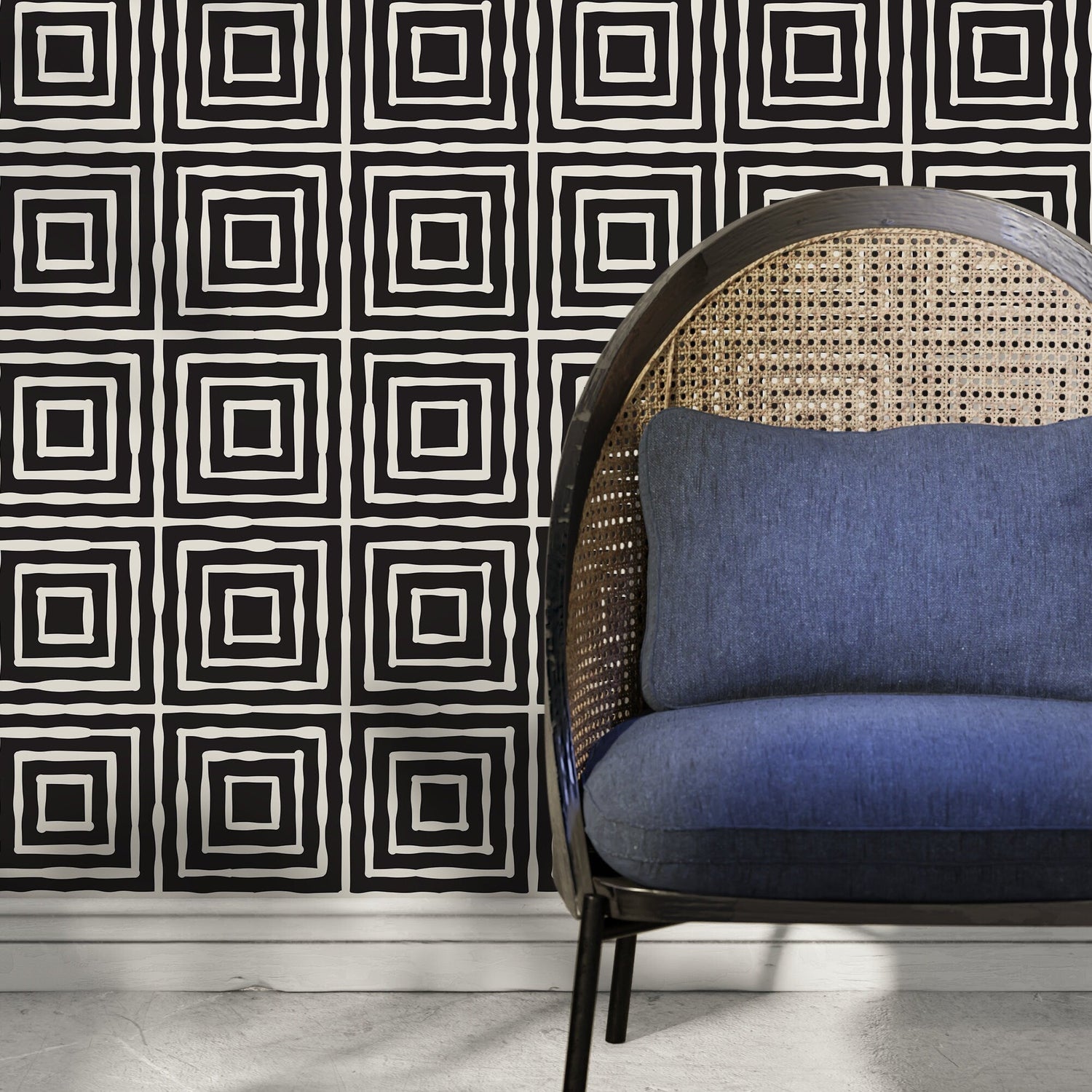 Geometric Squares Wallpaper - C315 - WallTrend