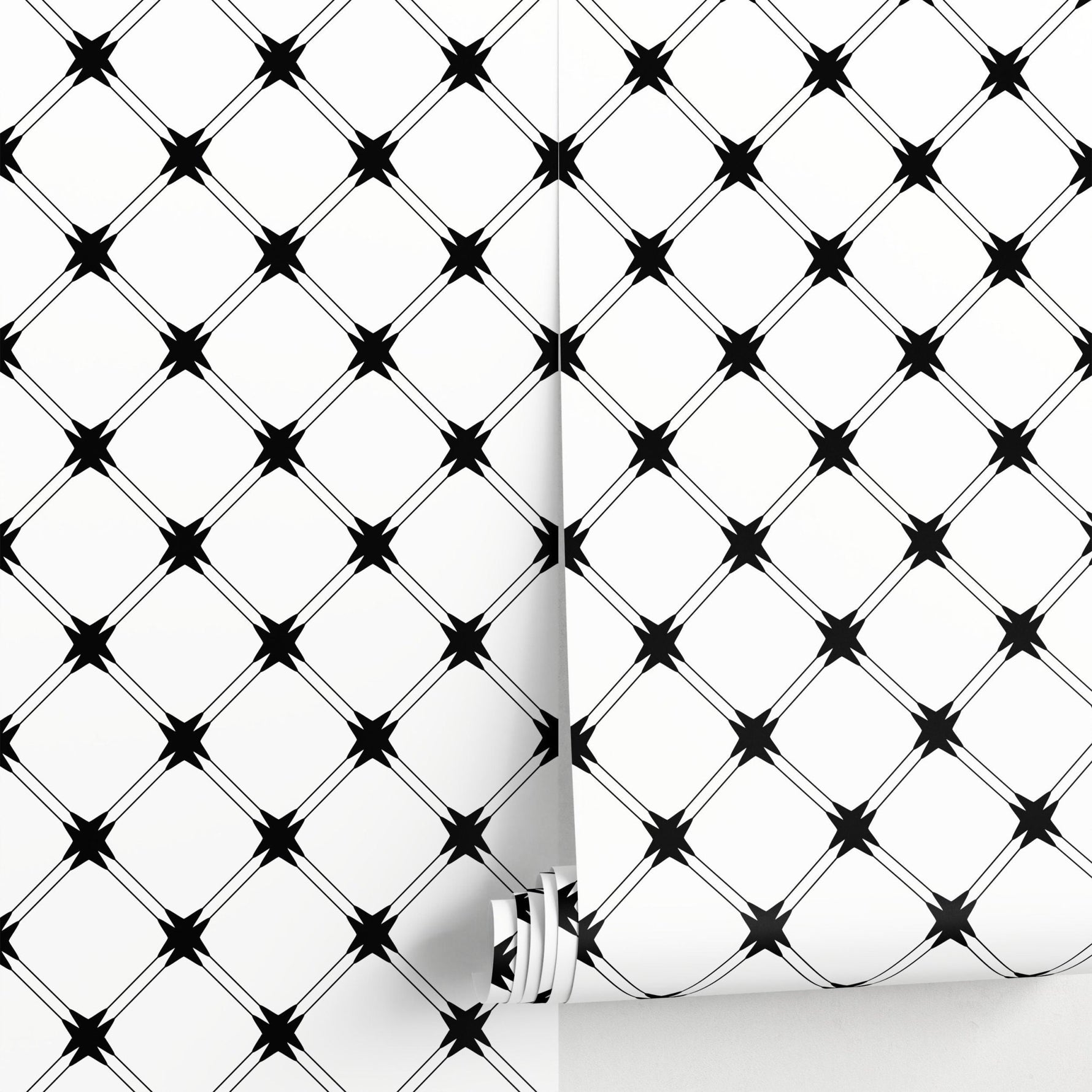 Geometric Starburst Wallpaper - A860 - WallTrend