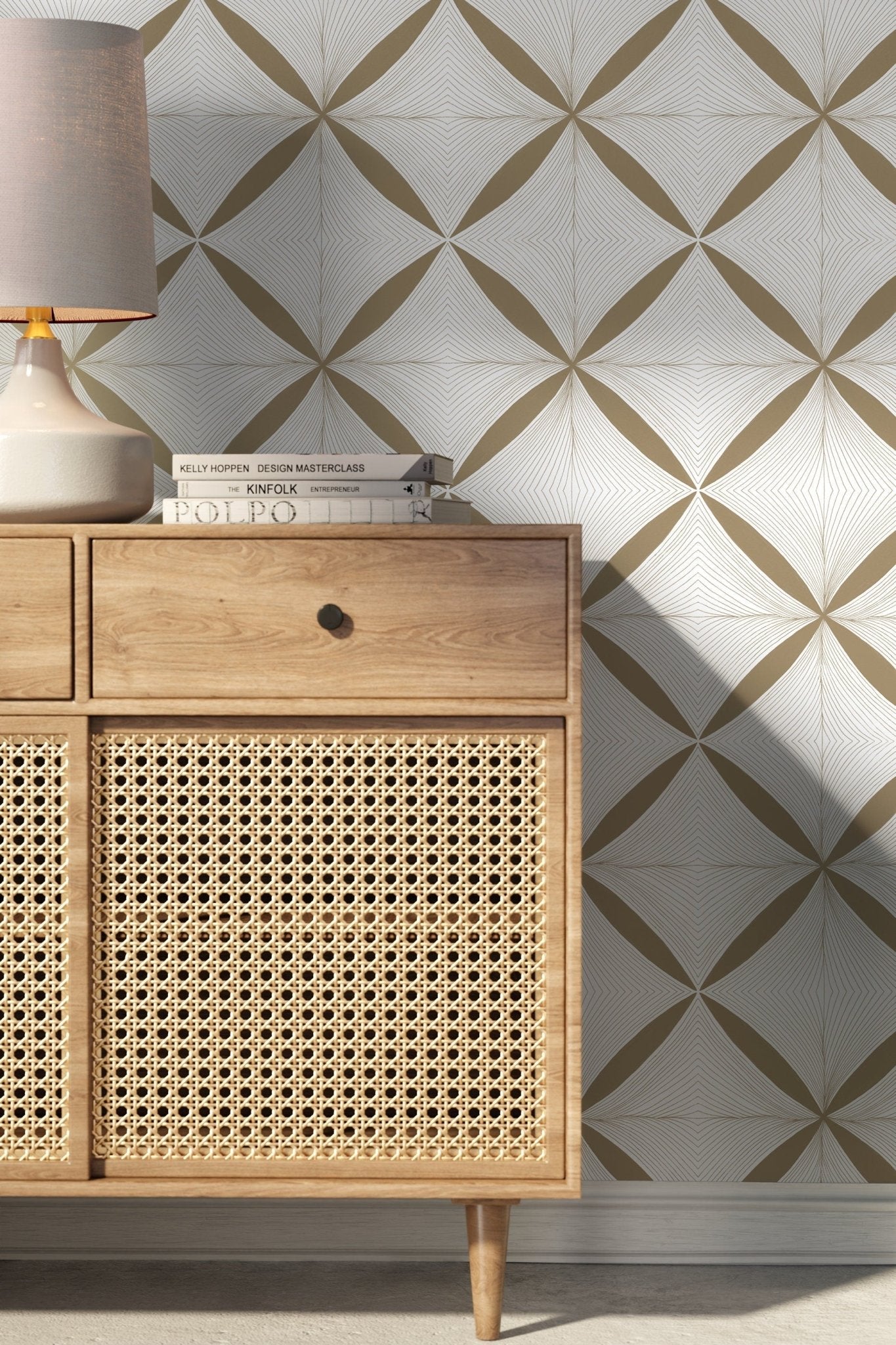 Geometric Starburst Wallpaper - C940 - WallTrend