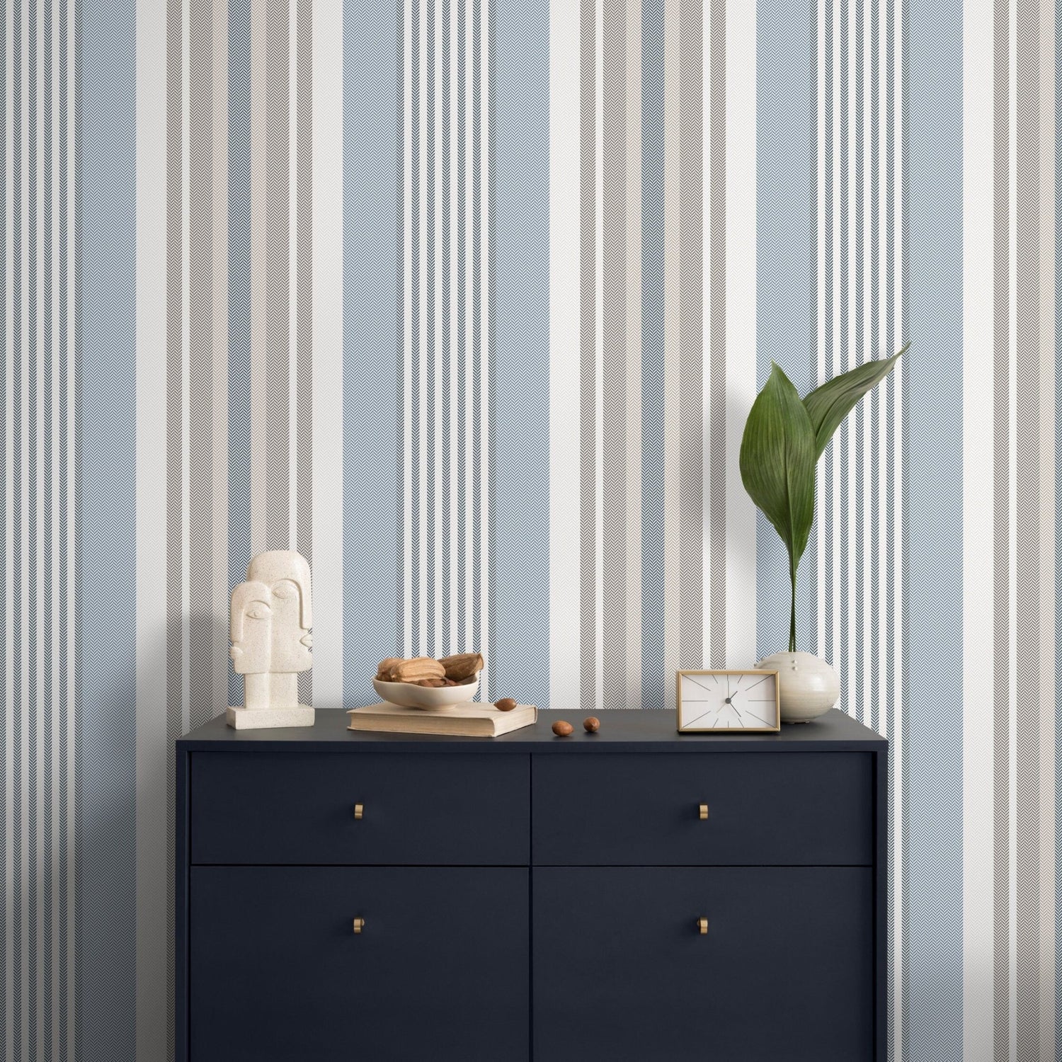 Geometric Striped Wallpaper Farmhouse Wallpaper Peel and Stick and Traditional Wallpaper - D850 - WallTrend